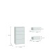 Schubkastenkommode >ALICE SPRINGS< in Secret grey - 54,8x99,1x34,9cm (BxHxT)