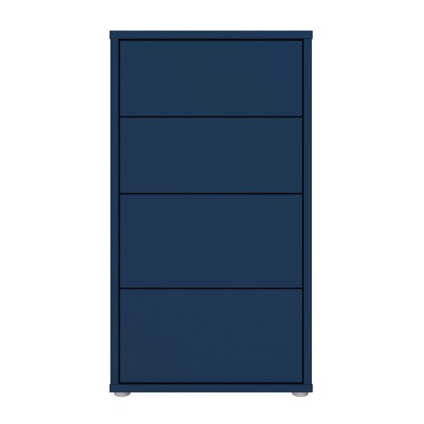 Schubkastenkommode >ALICE SPRINGS< in Nachtblau - 54,8x99,1x34,9cm (BxHxT)
