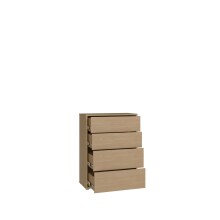 Schubkastenkommode >ALICE SPRINGS< Elegancia Eiche Dekor - 74,5x99,1x34,9cm (BxHxT)