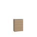 Schubkastenkommode >ALICE SPRINGS< Elegancia Eiche Dekor - 74,5x99,1x34,9cm (BxHxT)