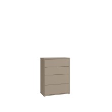 Schubkastenkommode >ALICE SPRINGS< in Taupe - 74,5x99,1x34,9cm (BxHxT)