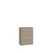 Schubkastenkommode >ALICE SPRINGS< in Taupe - 74,5x99,1x34,9cm (BxHxT)
