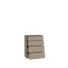 Schubkastenkommode >ALICE SPRINGS< in Taupe - 74,5x99,1x34,9cm (BxHxT)