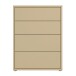 Schubkastenkommode >ALICE SPRINGS< in Buttergelb - 74,5x99,1x34,9cm (BxHxT)