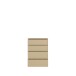 Schubkastenkommode >ALICE SPRINGS< in Buttergelb - 74,5x99,1x34,9cm (BxHxT)