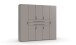Drehtürenschrank >DIGIT< in SAHARAGRAU - 225x208x58cm (BxHxT)