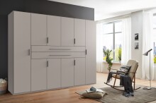 Drehtürenschrank >DIGIT< in SAHARAGRAU - 270x208x58cm (BxHxT)