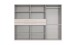 Drehtürenschrank >DIGIT< in WEISS / SCHWARZ / SPIEGEL - 270x208x58cm (BxHxT)