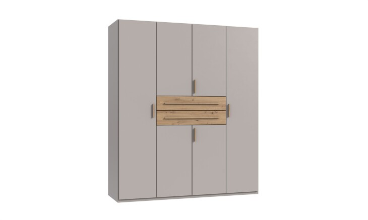 Drehtürenschrank >DIGIT< in KASCHMIR / ARTISAN EICHE DEKOR - 180x208x58 (BxHxT)