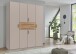 Drehtürenschrank >DIGIT< in KASCHMIR / ARTISAN EICHE DEKOR - 180x208x58 (BxHxT)