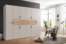 Drehtürenschrank >DIGIT< in KASCHMIR / ARTISAN EICHE DEKOR - 270x208x58 (BxHxT)