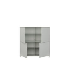 Highboard >ALICE SPRINGS< in Secret grey - 124,5x121,5x34,9cm (BxHxT)