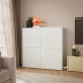 Highboard >ALICE SPRINGS< in Secret grey - 124,5x121,5x34,9cm (BxHxT)