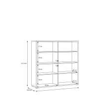 Highboard >ALICE SPRINGS< in Nachtblau - 124,5x121,5x34,9cm (BxHxT)
