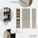 Aktenschrank >Santorin< in Riva Eiche / Cashmere - 40x198x38 (BxHxT)