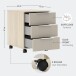 Rollcontainer >Santorin< in Riva Eiche / Cashmere - 45x61x55 (BxHxT)