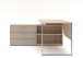 Regal-Schreibtisch >Santorin< in Riva Eiche Dekor, Melamin - 180x77x160 (BxHxT)