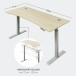 Schreibtisch >Santorin< in Riva Eiche Dekor, Melamin - 160x72x77cm (BxHxT)