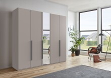 Drehtürenschrank >LONDON< in SAHARAGRAU /...