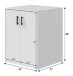 Waschmaschinenumbauschrank >Laundry< (2er-Set) in Weiß - 73x206x67 (BxHxT)