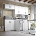 Waschmaschinenumbauschrank >Laundry< (2er-Set) in Weiß - 73x206x67 (BxHxT)