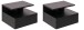 Nachtkonsole >Randers< (2er-Set) hängend, in dunkelgrau - 35x22,5x32 (BxHxT)