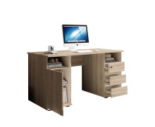 Schreibtisch >Primus 2< in Eiche Sonoma Dekor, Holzwerkstoff - 145x75x65 (BxHxT)