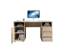 Schreibtisch >Primus 2< in Eiche Sonoma Dekor, Holzwerkstoff - 145x75x65 (BxHxT)
