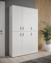 Schuhschrank >Lincoln< 20 Böden, Weiß, Holzwerkstoff - 120x91x35cm (BxHxT)