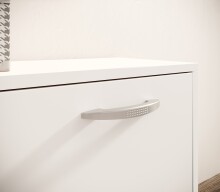 Kompaktgarderobe >Vera< (2-tlg.) in Weiß, Holzwerkstoff - 100x190x26cm (BxHxT)