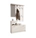 Kompaktgarderobe >Vera< (2-tlg.) in Weiß, Holzwerkstoff - 100x190x26cm (BxHxT)