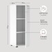 Aktenschrank >Santorin< in Weiß, Holzwerkstoff / Glas - 40x110x38cm (BxHxT)