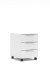 Container >Santorin< in Weiß, Holzwerkstoff / Glas - 45x61x55cm (BxHxT)