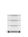 Container >Santorin< in Weiß, Holzwerkstoff / Glas - 45x61x55cm (BxHxT)