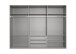 Drehtürenschrank >LONDON< in GRAFIT / SPIEGEL - 270x208x58cm (BxHxT)