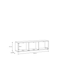 Lowboard >ALICE SPRINGS< in Taupe - 154,2x41,5x34,9cm (BxHxT)