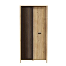 Drehtürenschrank >JYTANA< in Eiche Dekor /...