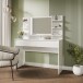 Schminktisch >LAYTON< in Weiss  / Weiss Glanz  - 120,1x141x42cm (BxHxT)