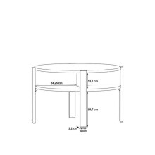 Couchtisch >Tobago< in Taupe - 45,5x74,4cm (HxD)