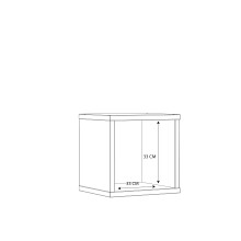 Regalwürfel >MAURO< in Eiche Dekor - 38,2x38,3x32,9cm (BxHxT)