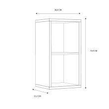 Regalwürfel >MAURO< in Eiche Dekor - 38,2x72,8x32,9cm (BxHxT)