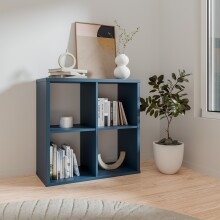 Regal >MAURO< in Nachtblau - 72,7x72,8x32,9cm (BxHxT)