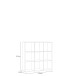 Regal >MAURO< in Eiche Dekor - 107,2x107,3x32,9cm (BxHxT)