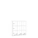 Regal >MAURO< in Eiche Dekor - 107,2x107,3x32,9cm (BxHxT)