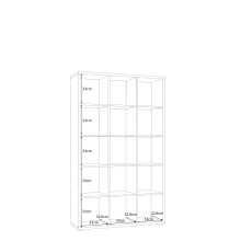 Regal >MAURO< in sandfarbig - 107,2x176,3x32,9cm (BxHxT)
