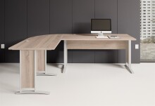 Eckschreibtisch >Clermont< in Eiche Sonoma Dekor - 220x73x170 (BxHxT)