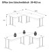 Eckschreibtisch >Clermont< in weiss Dekor, Holzwerkstoff - 220x73x170cm (BxHxT)