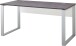Schreibtisch >4150< in Weiß/Basalto-Dunkel - 158x75x79cm (BxHxT)