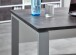 Schreibtisch >4150< in Weiß/Basalto-Dunkel - 158x75x79cm (BxHxT)