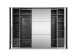 Kleiderschrank >Denver< in Weiß Abs.Graphit - 311,9x225,5x61cm (BxHxT)